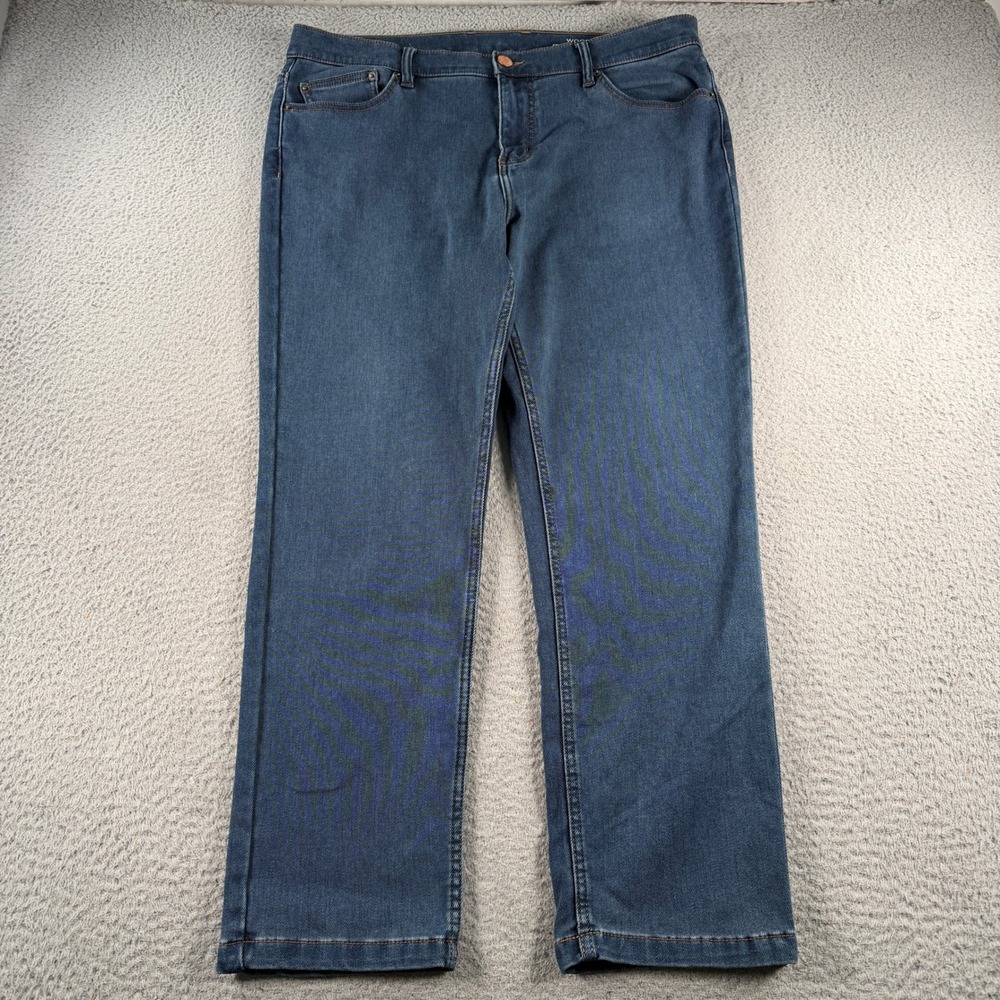 Mugsy Jeans Woodys Mens 38x30 Blue Stretch Straight Leg Denim Pants FLX6NTD